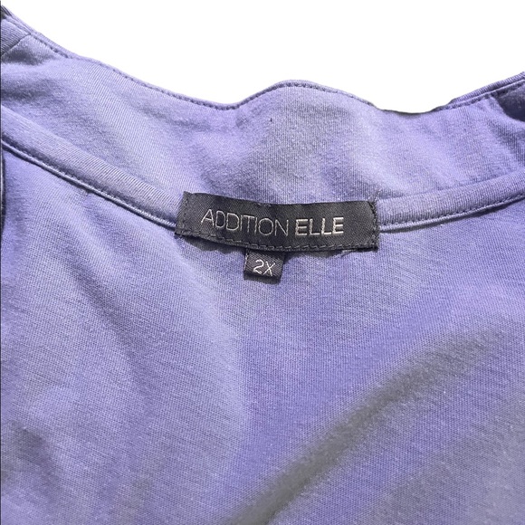 Addition Elle Plus Size 2X XL Blue 3/4 Length Sleeve Top - Picture 5 of 11